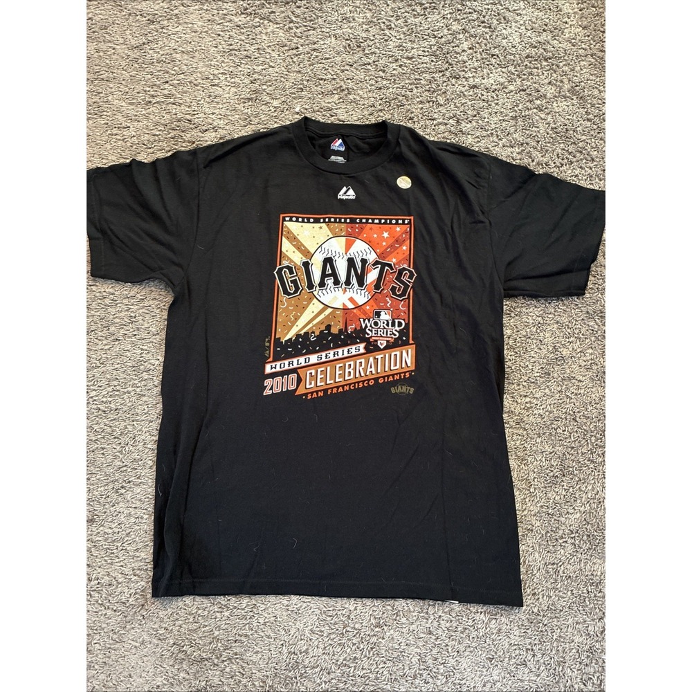 Mens‎ 2010 World Series Champs San Francisco Giants TShirt Fits Adult Large L
